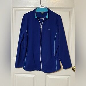 Lauren Ralph Lauren Size 2X Active Front Zip In Cobalt Blue